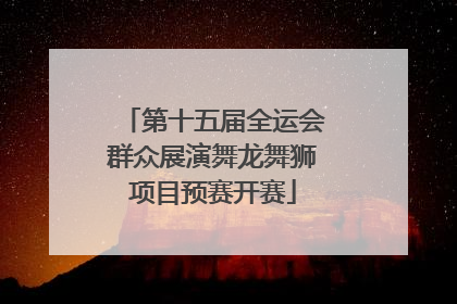 第十五届全运会群众展演舞龙舞狮项目预赛开赛